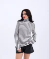 4213 TRİKO ÇİZGİLİ BALIKÇI SALAŞ-EKRU-SİYAH