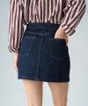 5 Düğmeli Kot Etek - Rins