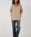 5197 Kapüşonlu Kapitone Mont  Bej