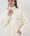 5212 Oversize Peluş Ceket Mont  Ekru