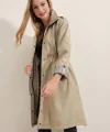 5808 Bel Bağlamalı Trençkot - Bej