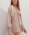 5862 Örme Kimono - Bej