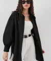 5946 Oversize Uzun Gömlek Tunik  Siyah