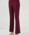 65 Kemerli İspanyol Paça Pantolon  Bordo