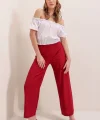 6543 Örme Pantolon  Kırmızı