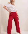 6543 Örme Pantolon  Kırmızı