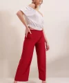 6543 Örme Pantolon  Kırmızı