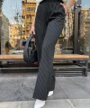 66 Yüksek Bel Palazzo Pantolon  Siyah