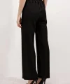 6633 Yüksek Bel Bol Paça Pantolon - Siyah