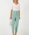 6650 Yüksek Bel Kumaş Pantolon - Mint