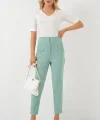 6650 Yüksek Bel Kumaş Pantolon - Mint