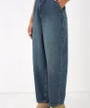 6688 Yüksek Bel Baggy Kot Pantolon  İndigo