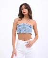 6817 KOT CROP-MAVİ