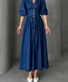 7037 KOT ELBİSE-MAVİ