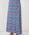 8003 Desenli Viskon Etek  Çok Renkli