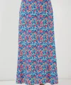 8003 Desenli Viskon Etek  Çok Renkli