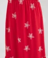 8010 Desenli Şifon Etek - A.Kırmızı