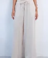 Aksesuar Detay Keten Pantolon