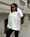 Angelina Metalize Sarkaçlı Sweatshirt 8048 -08