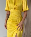 arı Büzgülü aten Elbise