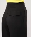 Arka Cep Kapak Detayli Palazzo Pantolon