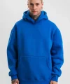 Arka Kapüşonlu Premium SweatShirt - Mavi