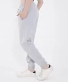 astikli Baskılı Eşofman Pantolon  Gri