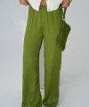 astikli Pantolon  Yeşil