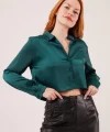 aten Crop odel Yeşil Gömlek
