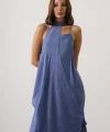 Aveline Bohem Elbise - İndigo