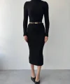 Avila Boğazlı Triko Elbise