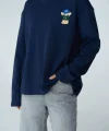 Ayıcık Nakışlı SweatShirt - Lacivert