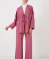 Ayrobin Kimono Pantolon İkili Takım 6739 - Gül Kurusu
