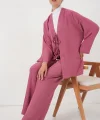 Ayrobin Kimono Pantolon İkili Takım 6739 - Gül Kurusu