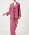 Ayrobin Kimono Pantolon İkili Takım 6739 - Gül Kurusu