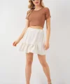 Ayrobin Mini Etek 8054 - Ekru