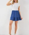 Ayrobin Mini Etek 8054 - İndigo