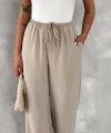 Ayrobin Oversize Kadın Pantalon - Bej