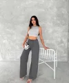 Ayrobin Oversize Kadın Pantalon - Füme