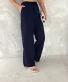 Ayrobin Oversize Kadın Pantalon - Lacivert
