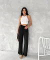 Ayrobin Oversize Kadın Pantalon - Siyah