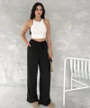 Ayrobin Oversize Kadın Pantalon - Siyah