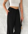 Ayrobin Oversize Kadın Pantalon - Siyah