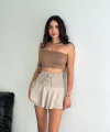 Ayrobin Şortlu Etek - Bej