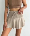 Ayrobin Şortlu Etek - Bej