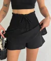 Ayrobin Şortlu Etek - Siyah