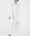 Ayrobin Tunik Pantolon Alt Üst Takım 6712 - Beyaz