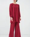 Ayrobin Tunik Pantolon Alt Üst Takım 6712 - Bordo