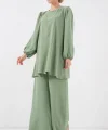 Ayrobin Tunik Pantolon Alt Üst Takım 6712 - Çağla