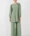 Ayrobin Tunik Pantolon Alt Üst Takım 6712 - Çağla